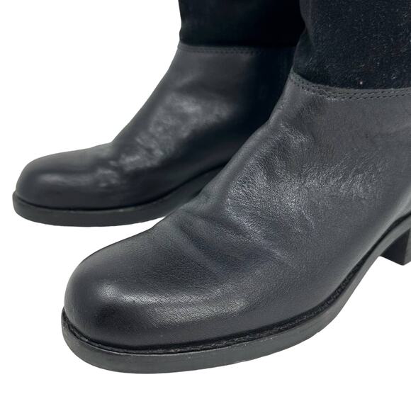 Coach Bailey Safari Boot - Leather & Shearling SUEDED Long Boot - Picture 5 of 14